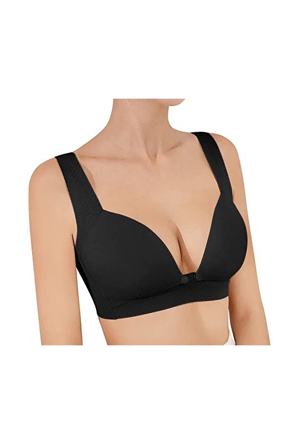HANXIULIN Soutien-gorge rembourré élégant avec bonnets en dentelle florale - Soutien-gorge de sport push-up - Soutien-gorge s