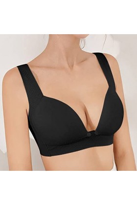 HANXIULIN Soutien-gorge rembourré élégant avec bonnets en dentelle florale - Soutien-gorge de sport push-up - Soutien-gorge s