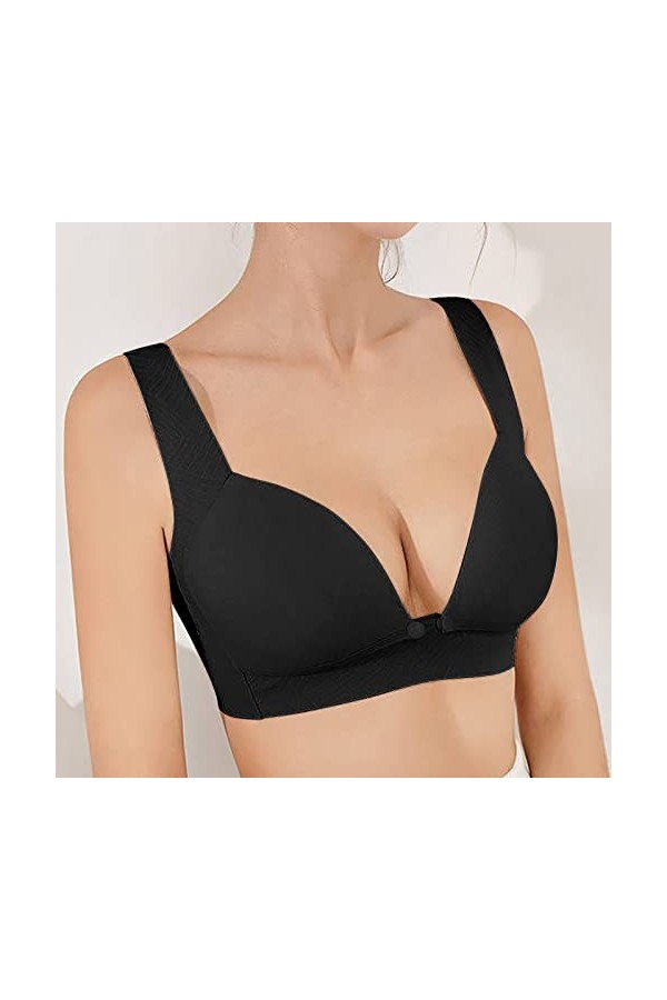 HANXIULIN Soutien-gorge rembourré élégant avec bonnets en dentelle florale - Soutien-gorge de sport push-up - Soutien-gorge s
