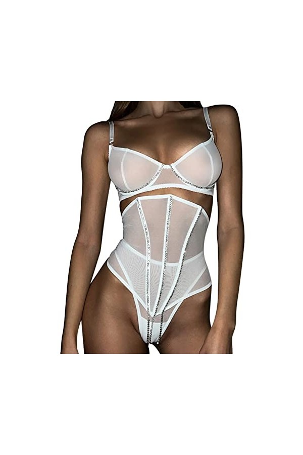 Lingerie Femme Sexy Ensemble Homme Sexy Hot y2*k sous-vêtements Amusants pour Femmes Sexy Dentelle Maille Respirante chaîne d