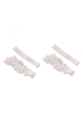 jojofuny 2 Paires Jarretière en Dentelle De Mariée Anneau De Cuisse Élastique Jarretières De Mariage Jarretière De Mariée Jar