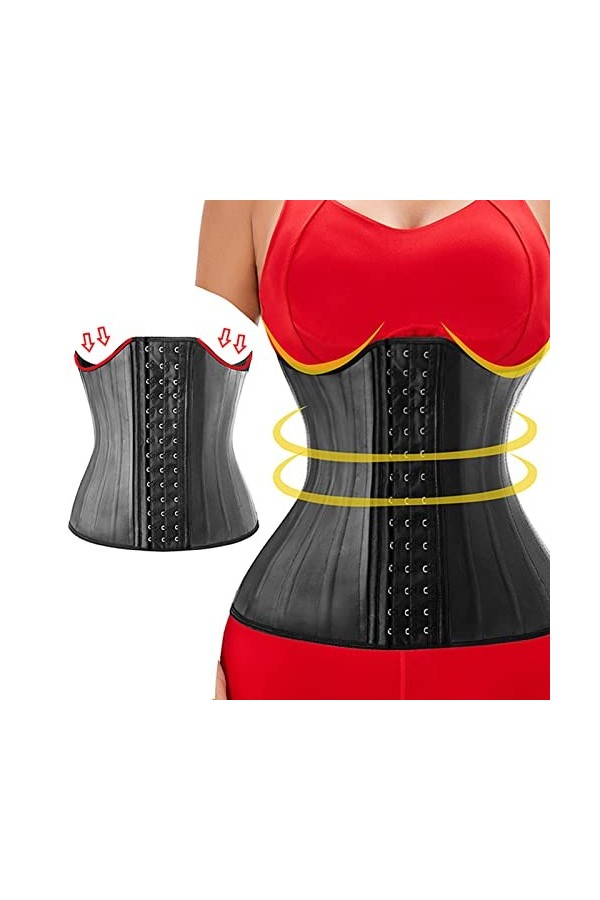 2024 Ceinture dentraînement de taille pour femme Corset Ceinture de soutien en latex Ceinture en plastique 25 os en caoutcho