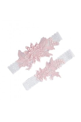 SOIMISS 2 Pièces Jarretières pour La Mariée Jarretière De Mariage Dentelle Mariée Jarretière Fleur Dentelle Jarretière Jambe 