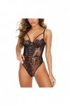 See-Through Womens Eyelash Lingerie Body Edge Sexy Sexy Sexy Lingerie Ensemble Black, M 
