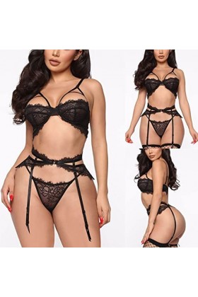 Ensemble Soutien Gorge et String Femme Dentelle Vêtements De Nuit Sexy Lingerie Sexy Ensemble Erotique sous-Vetements 2 Pièce