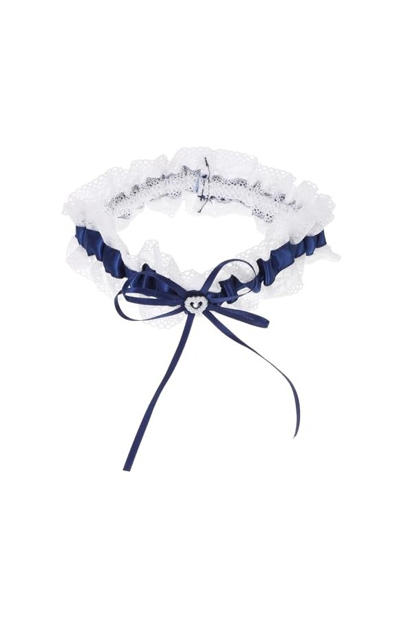 Abaodam Jarretière Jambe Anneau Femmes Jarretière Ceinture De Mariage Strass Jarretière Bleu Jarretières De Mariage Cristal P