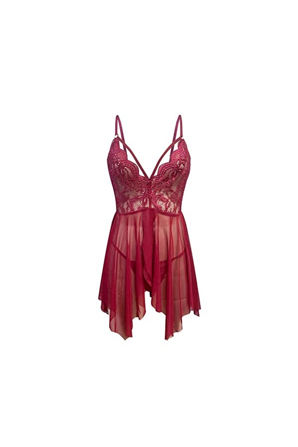 Tenue Sexy Femme Coquine Hot Luxe Cuir Body Lingerie Sexy Grande Érotique Rouge Slip Vêtements Secret Sex Transparent Dessous