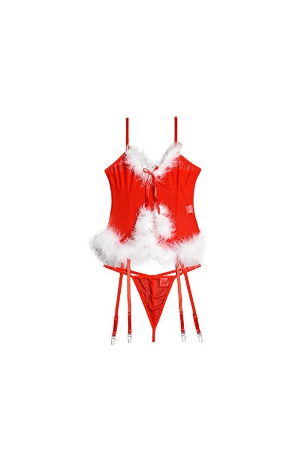 Générique Robe de Noël Femme Sexy Lingerie Coquine Combinaison Femme Sexy Lingerie Femme Classe Costumes Sexy Femme Body Sexy