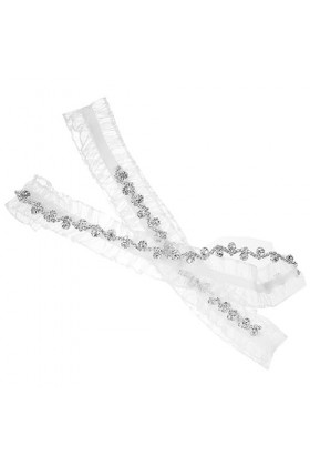 Amosfun 1 Paire De Jarretelles De Mariée En Dentelle Florale Jarretelles Extensibles Ceinture De Jambe Anneau Pour Femmes Et 