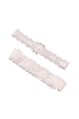 SOIMISS 1 Paire De Jarretelles De Mariage Jarretelles De Mariée Blanches Jarretelles Florales Porte-Jarretelles De Mariage Co