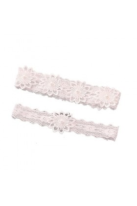 SOIMISS 1 Paire De Jarretelles De Mariage Jarretelles De Mariée Blanches Jarretelles Florales Porte-Jarretelles De Mariage Co