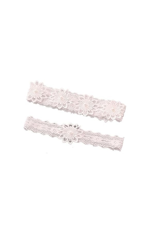 SOIMISS 1 Paire De Jarretelles De Mariage Jarretelles De Mariée Blanches Jarretelles Florales Porte-Jarretelles De Mariage Co