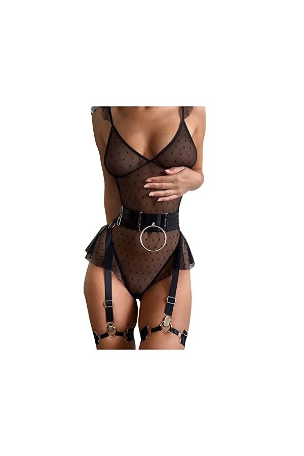 Lingerie Femme Sexy Ensemble Homme Sexy Hot y*2*k Femmes Sexy Lingerie Camisole Dentelle Combinaison Transparente Dentelle Co