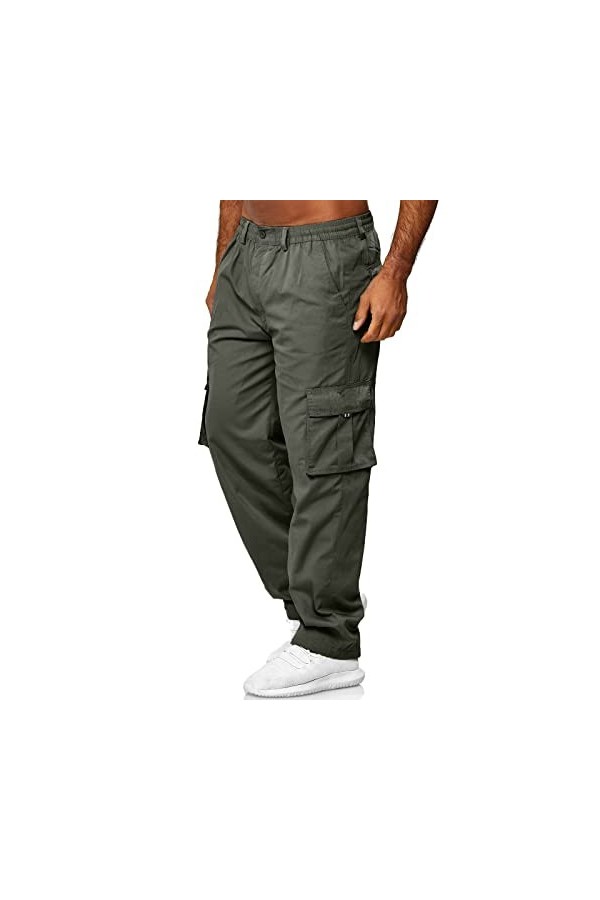 Vêtements pour homme et homme - Coupe toute saison - Décontracté - Couleur unie - Mode - Coupe droite - Pantalon de sport, Ve