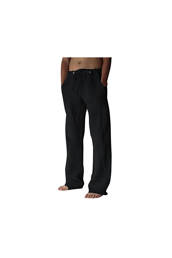 CUTeFiorino Vêtements de fitness pour homme, décontracté, quotidien, pantalon fixe pleine longueur avec poche moyenne et cord