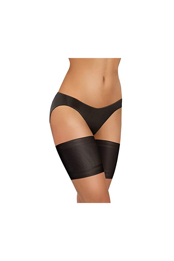 sesto senso Bandes de Cuisses Protège-Cuisse Elastiques Antidérapant Silicone Bande Lisses Noir 60-65 M