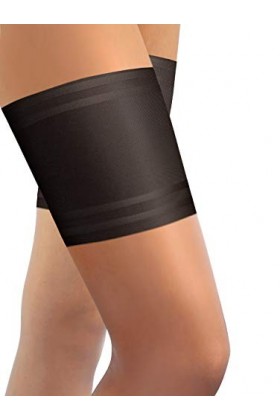 sesto senso Bandes de Cuisses Protège-Cuisse Elastiques Antidérapant Silicone Bande Lisses Noir 60-65 M