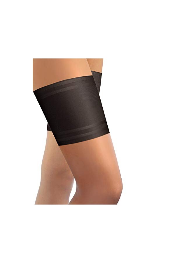 sesto senso Bandes de Cuisses Protège-Cuisse Elastiques Antidérapant Silicone Bande Lisses Noir 60-65 M