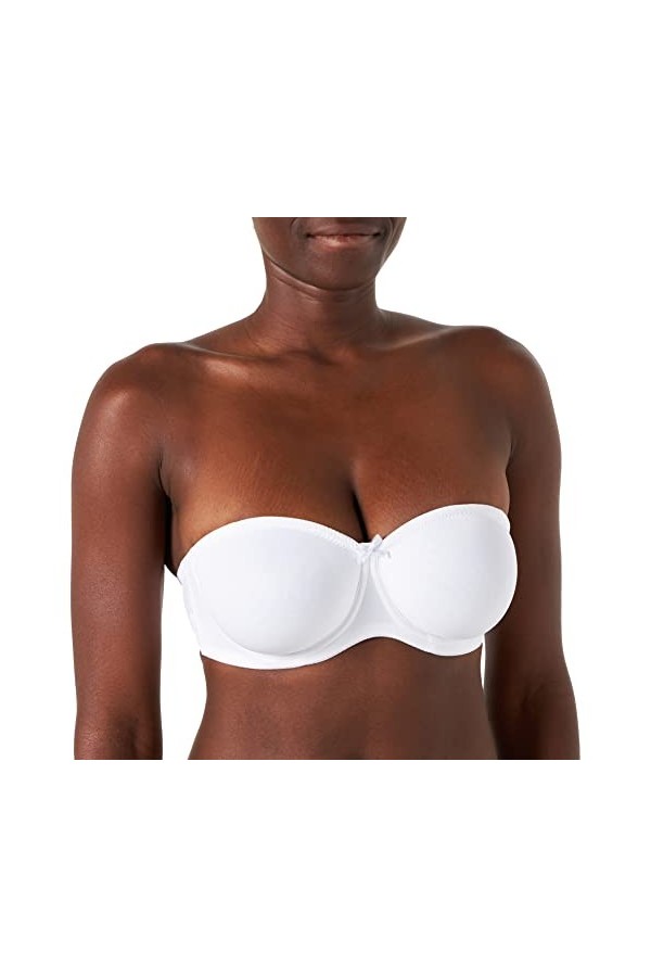Selene Soutien-Gorge Joanna, Bonnet C Bretelles Multipositions Amovibles - Blanc, 105C