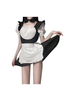 liaddkv Chemise de nuit sexy pour femme - Uniforme - Sexy - Costume de passion - Cosplay - Lingerie en latex, Blanc., taille 