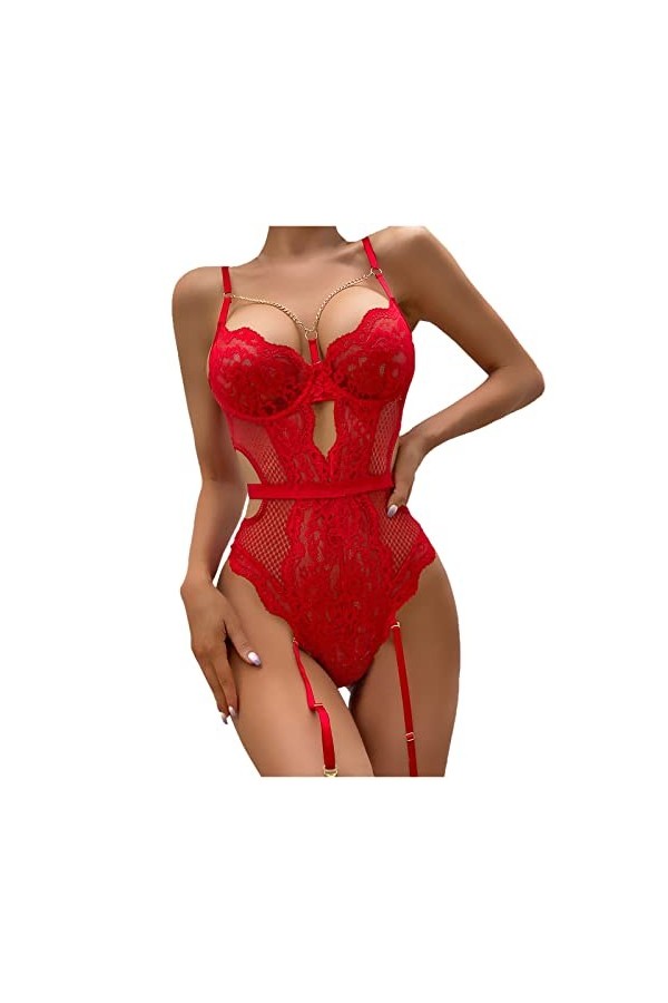 Lingerie Femme Sexy Ensemble Homme Sexy Hot y28.k Femmes Matures Sexy Lingerie Sexy Corset Rouge Noir pour Choix Hot Lace Ted