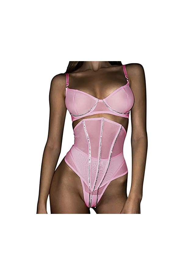 Lingerie Femme Sexy Ensemble Homme Sexy Hot y20.k sous-vêtements Amusants pour Femmes Sexy Dentelle Maille Respirante chaîne 