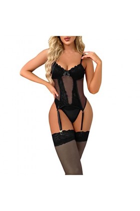 Lingerie Femme Sexy Ensemble Homme Sexy Hot y*2*k Femmes Mode Impression Maille Lingerie Dentelle Lingerie Trois pièces Ensem