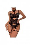 Lingerie Femme Sexy Ensemble Homme Sexy Hot y*2*k Femmes Mode Sexy Dentelle Cils Dentelle Cou Boucle Lingerie Sexy Combinaiso