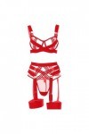 liaddkv Lingerie sexy et amusante avec col creux pour femme, rouge, M