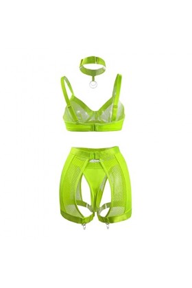 Sexy Lingerie Latex Bracelet en Dentelle pour Femme Ensemble Lingerie Sexy Green, 130.00 