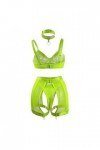 Sexy Lingerie Latex Bracelet en Dentelle pour Femme Ensemble Lingerie Sexy Green, 130.00 