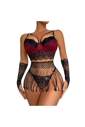Lingerie Femme Sexy Ensemble Homme Sexy Hot y28.k Fashion Sexy Lingerie Tassel Jupe Sleeve Bra Set Large Womens Sexy Lingerie