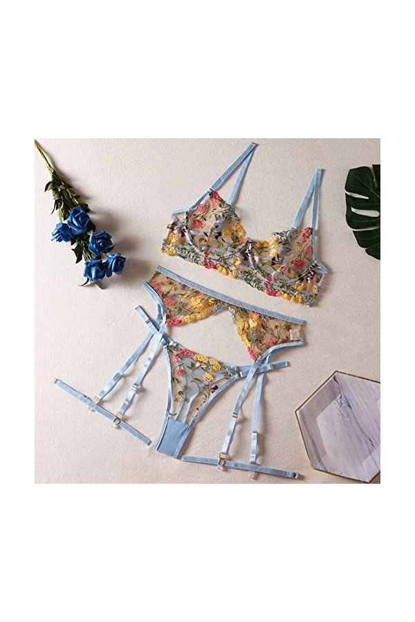 Lingerie Femme Sexy Ensemble Homme Sexy Hot y20.k sous-vêtements Amusants pour Femmes Sexy Voir à Travers Fleur Soutien-Gorge