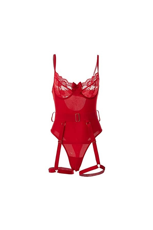 Lingerie pour Femme Femmes Sexy Cosplay Costume Mignon Sexy Lingerie Ensemble Dentelle à Bretelles Camis et Culotte Nuisettes