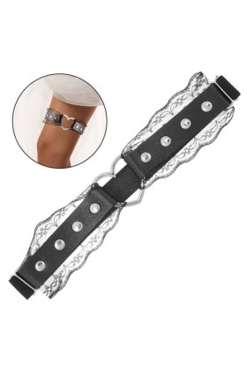 SOIMISS Jarretière De Cuisse en Dentelle Porte-Jarretelles en Cuir Anneau De Jambe Décoration De Jarretière De Mariée