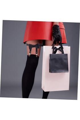 Abaodam 2 Pièces Nœud Papillon En Cuir Pu Suspendus Ceinture En Cuir Ceinture Élastique Ceintures Pour Femmes Steampunk Porte