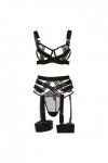 liaddkv Lingerie sexy et amusante avec col creux pour femme, Noir , S