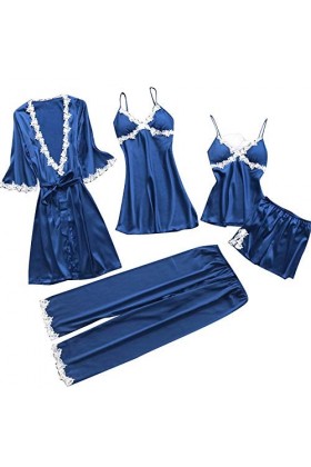 Ncenglings Nuisette Short Cou jarretière Dentelle 5 pièces Body Lingerie Femmes Robes sous-vêtements Sexy Ensemble Deep-V vêt