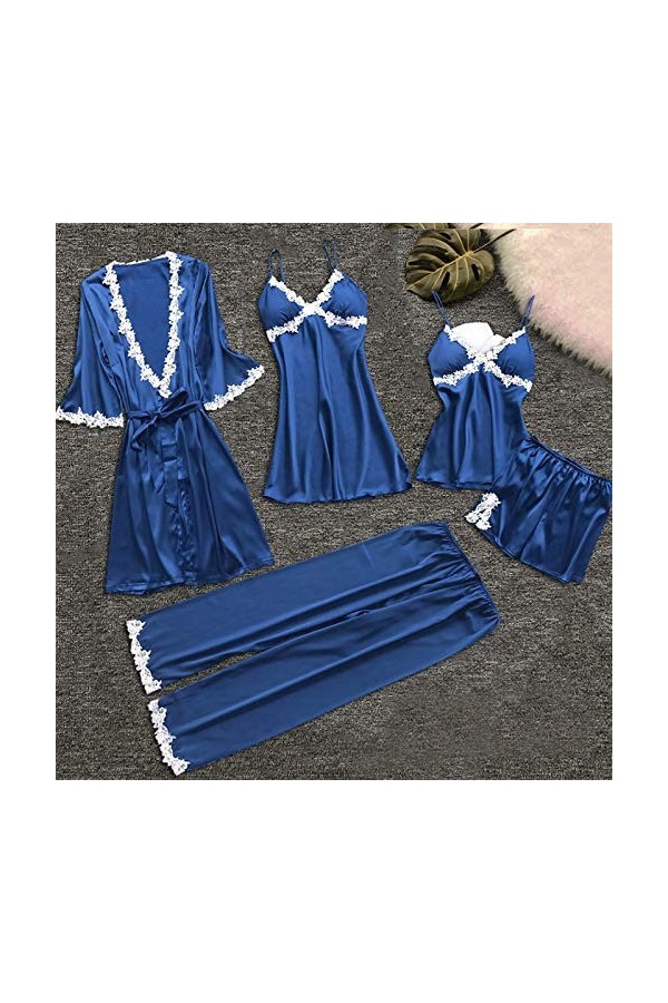 Ncenglings Nuisette Short Cou jarretière Dentelle 5 pièces Body Lingerie Femmes Robes sous-vêtements Sexy Ensemble Deep-V vêt