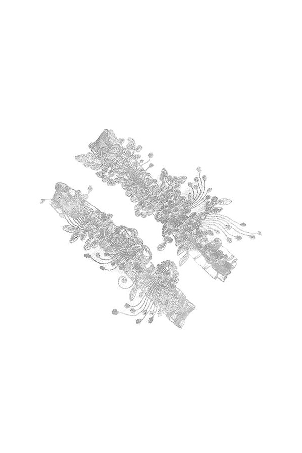 GALPADA 1 Paire Jarretière en Dentelle Costume Extensible Plus La Taille Ensembles Assortis Jarretière Bleue Jarretière en De