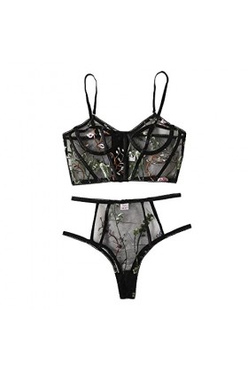 G-String Femme Ensemble Vêtements De Nuit Sexy Lingerie Sexy Ensemble Dentelle Ensemble Soutien Gorge et String Erothiqu Sout