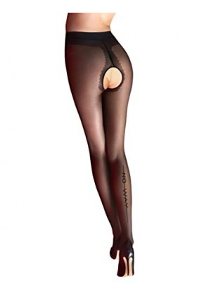 MARILYN Femme H10 collants rotiques, Le noir, M EU