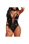 Latex Sexy Lingerie Femme Ensemble Lingerie Body Femme Sexy Chic Lingerie Et Vêtements Sexy Bodysuit Femmes sexy cuir sous-vê