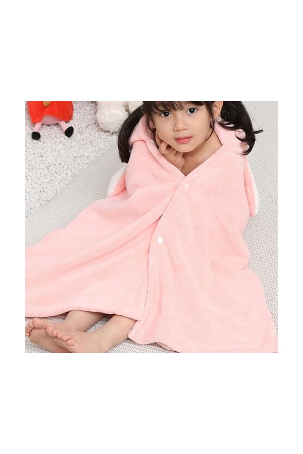 kawehiop Profitez dun temps de bain confortable, serviette à capuche absorbante pour enfants, serviette de bain en velours c