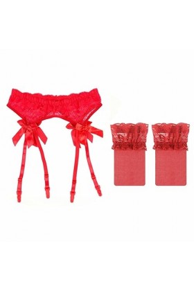 Jarretières de mariage en dentelle avec nœud pour femme, sexy, mince, transparent, porte-jarretelles pour cuisses hautes, noi