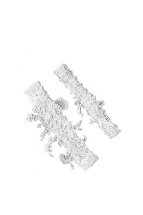 Abaodam 2 Paires De Porte-Jarretelles Bande De Jambe De Mariage Jarretières De Demoiselle dhonneur Porte-Jarretelles Blanc K