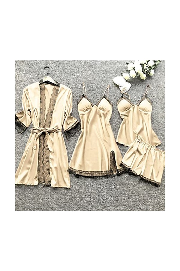 Générique Chemise de Nuit Femme Sexy Culotte de Nuit Tailles Hautes Lingerie Sexy Vêtements De Nuit Ensemble de Vêtements Rob