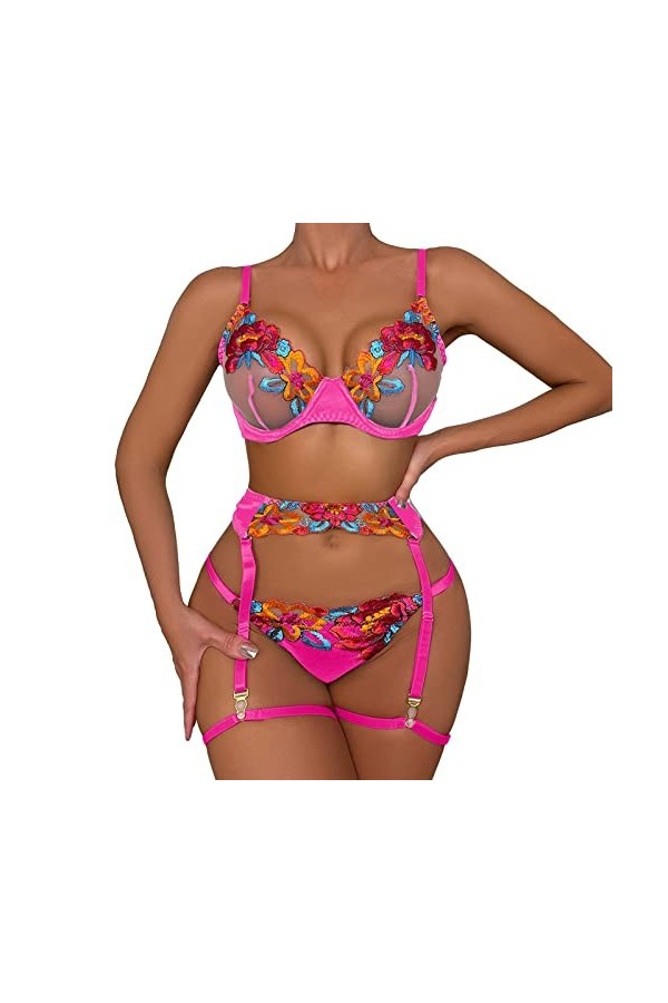 Lingerie Femme Sexy Ensemble Homme Sexy Hot y27k sous-vêtements Amusants pour Femmes Sexy Dentelle Grande Fleur Amusant Voir 