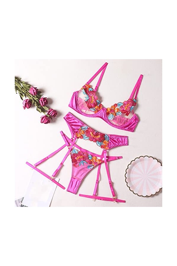 Lingerie Femme Sexy Ensemble Homme Sexy Hot y27k sous-vêtements Amusants pour Femmes Sexy Dentelle Grande Fleur Amusant Voir 