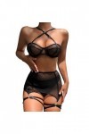 Lingerie Femme Sexy Ensemble Homme Sexy Hot y*2k Femmes Dentelle Sling Teddy Lingerie avec Porte-Jarretelles 3PCS Habit Sexy 